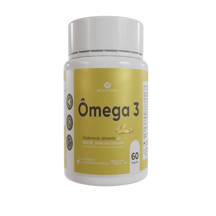 Ômega 3 Suplemento de Ácidos Graxos Essenciais para Saúde Cardiovascular - Oz Suplementos