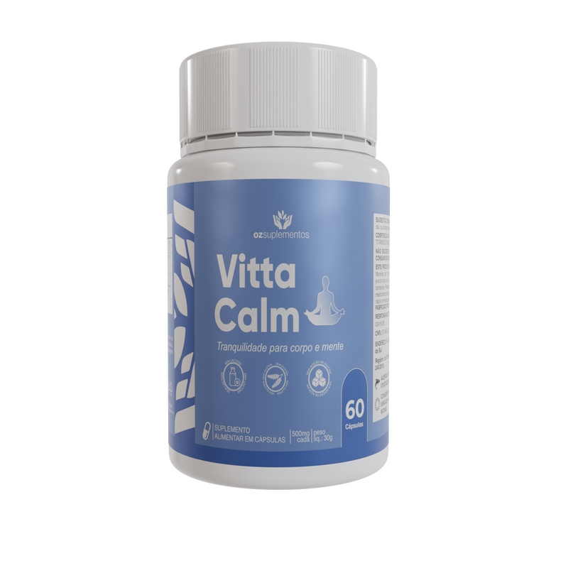 Vitta Calm Suplemento Natural para Redução de Estresse e Ansiedade - Oz Suplementos