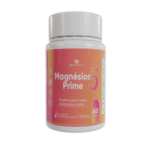 Magnésio Prime Suplemento Mineral em Cápsulas de Alta Absorção - Oz Suplementos