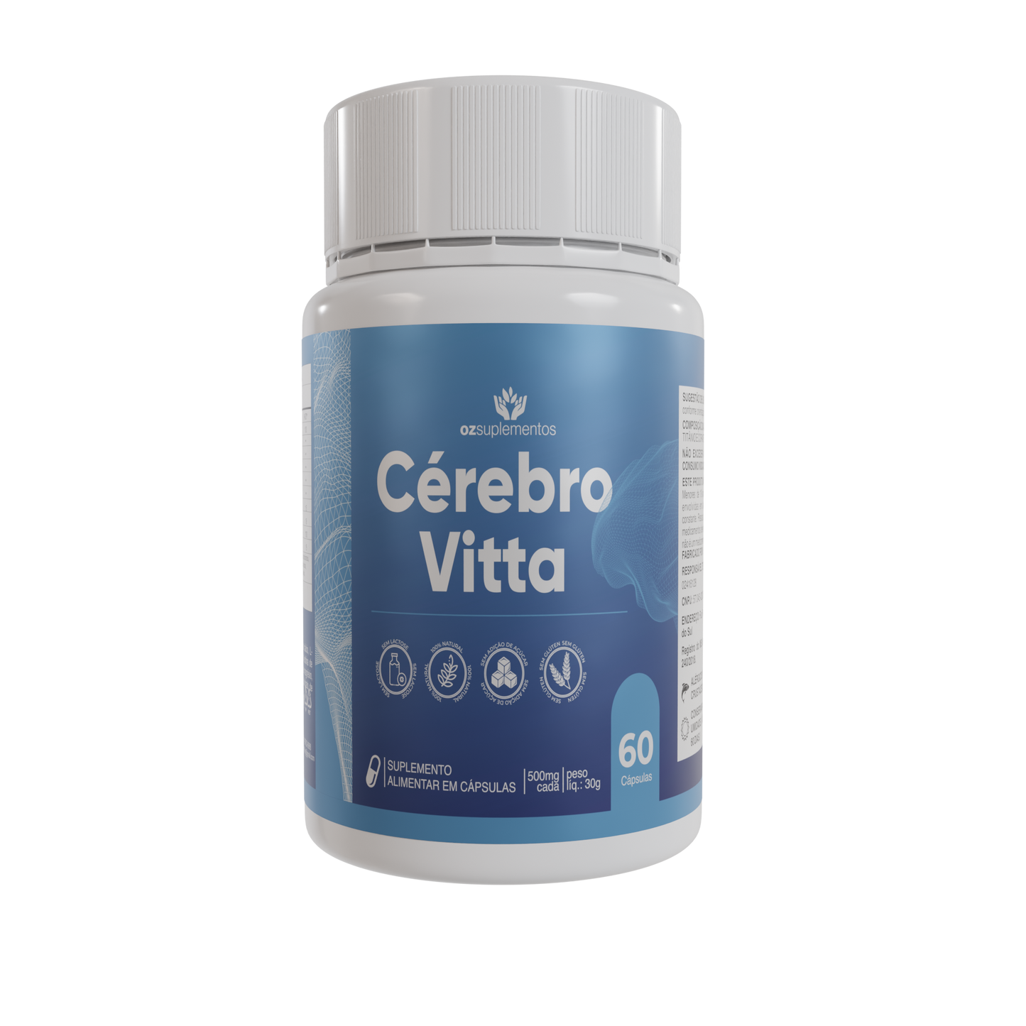 Cérebro Vitta Suplemento para Saúde Mental e Cognitiva - Oz Suplementos