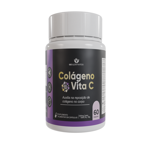 Colágeno Vita C Suplemento com Vitamina C para Pele e Articulações - Oz Suplementos