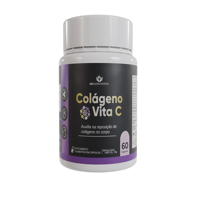 Colágeno Vita C Suplemento com Vitamina C para Pele e Articulações - Oz Suplementos