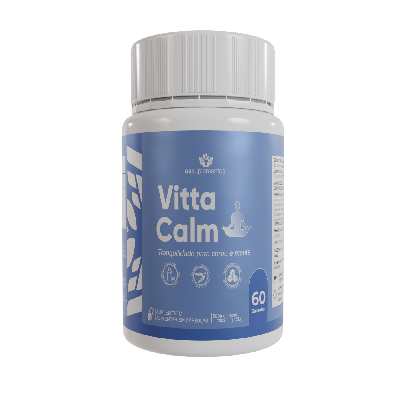 Vitta Calm Suplemento Natural para Redução de Estresse e Ansiedade - Oz Suplementos
