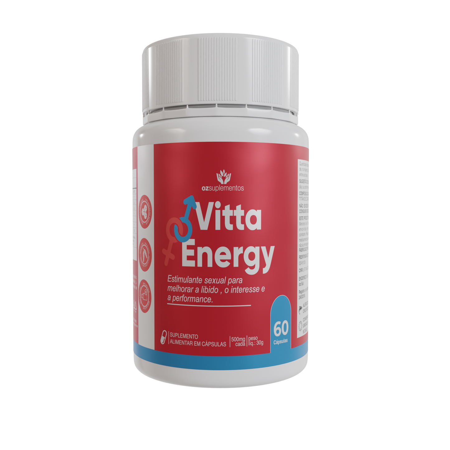 Vitta Energy Suplemento Energético Natural para Aumento de Disposição - Oz Suplementos