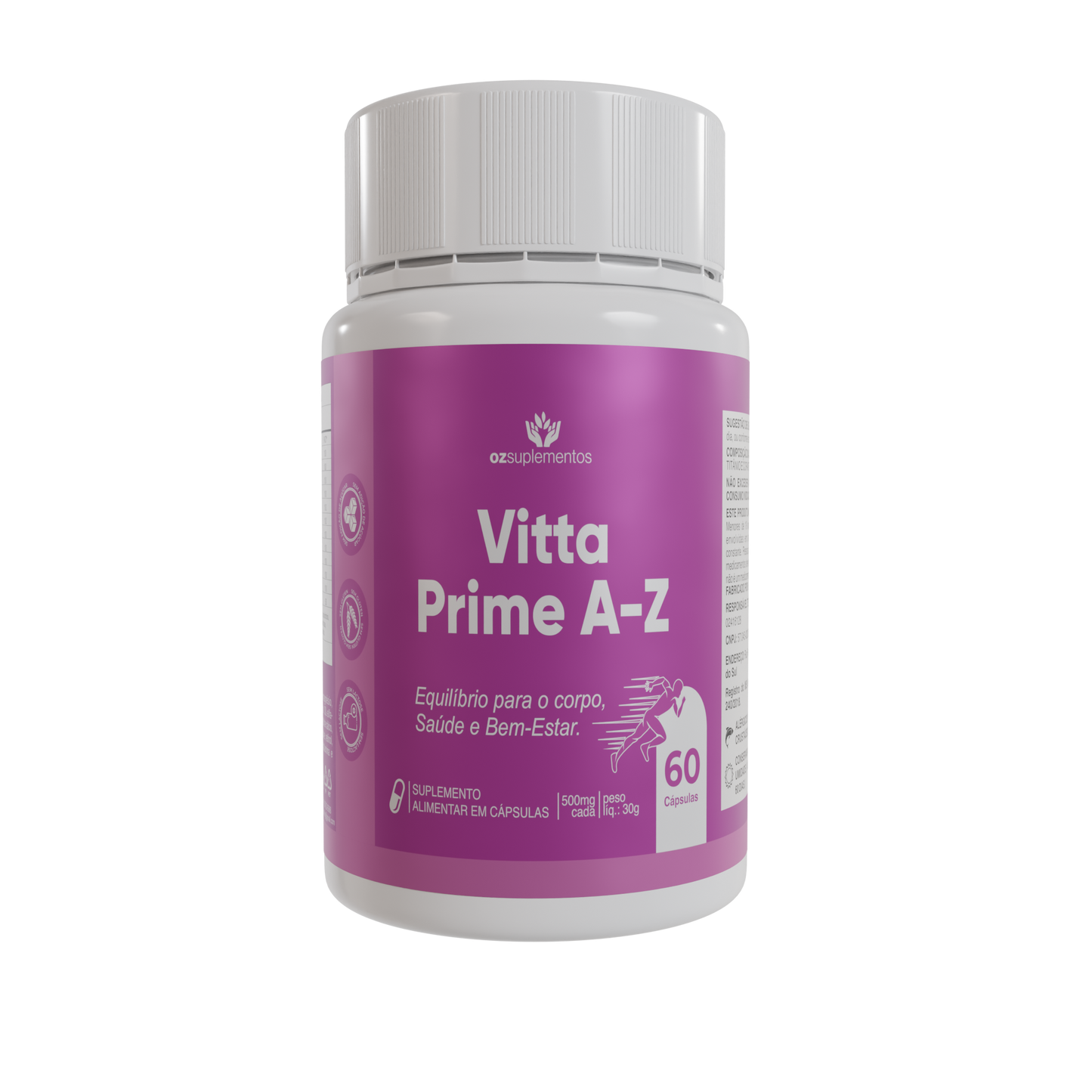 Vitta Prime A-Z Suplemento Completo de Vitaminas e Minerais para Saúde Geral - Oz Suplementos