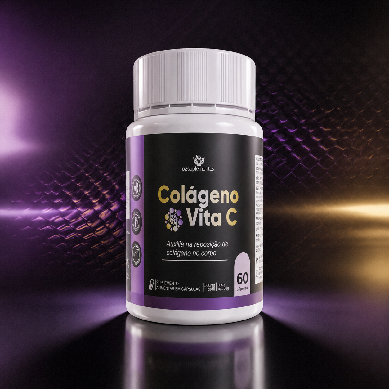 Colágeno Vita C Suplemento com Vitamina C para Pele e Articulações - Oz Suplementos
